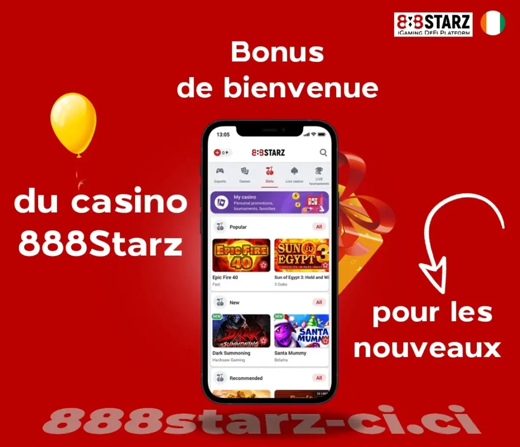 Bonus de bienvenue pour 888Starz