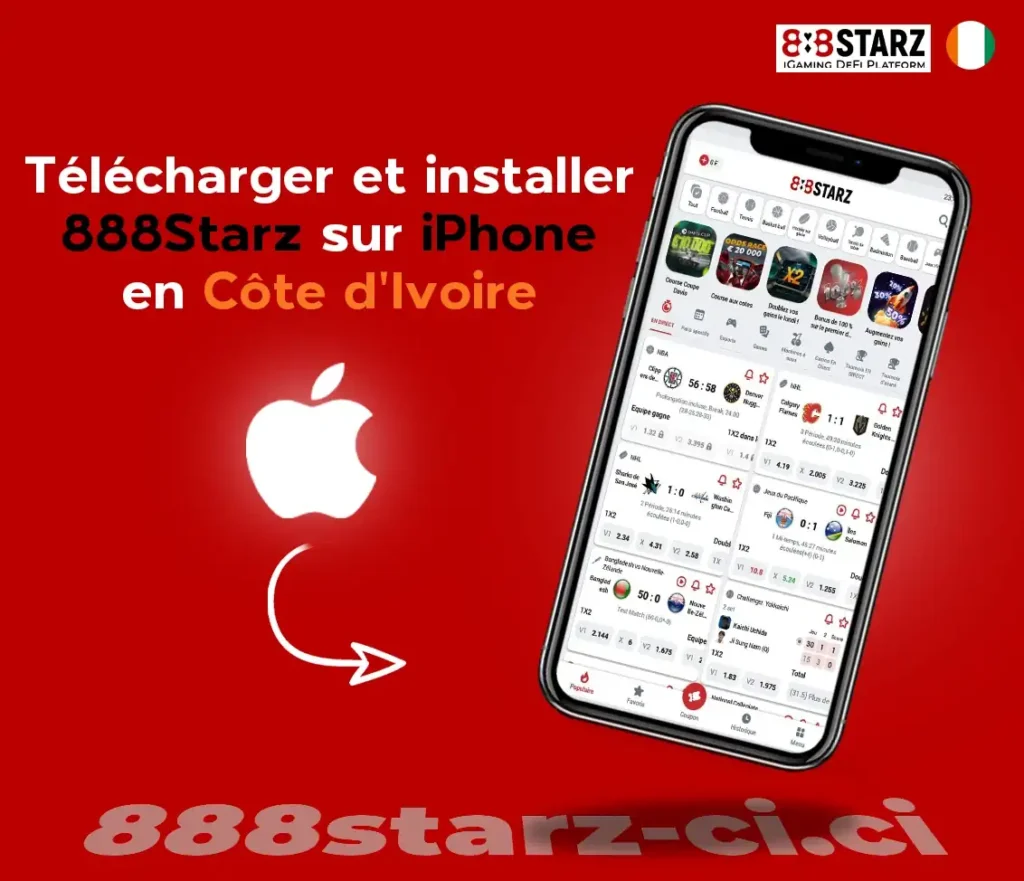 Télécharger et Installer 888Starz sur iPhone en Côte d’Ivoire